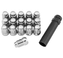 12X1 5MM CHROME LUG NUT KIT W SOCKET SET OF 16