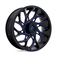 22X7 4 137 0MM FUEL RUNNER D778 GLOSS BLACK CANDY BLUE