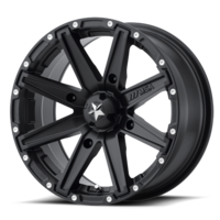 14X7 4 110 47MM MSA M33 CLUTCH SATIN BLK