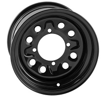 14X7 4 156 4 3 QB STEELY BLK 12MM LUG HOLE