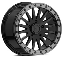 15X8 5 4 5 40MM VALOR V06 BEADLOCK WHEEL GLOSS BLACK