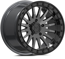 15X8 5 4 5 40MM VALOR V06 BEADLOCK WHEELS BRUSHED GUNMETAL
