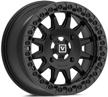 15X7 4 137 40MM VALOR V09 BEADLOCK WHEELS SATIN BLACK