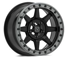 15X7 4 156 10MM VALOR V13 BEADLOCK WHEELS SATIN BLACK