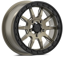 15X7 5 4 5 45MM VALOR V15 BEADLOCK WHEELS SATIN BRONZE MILLED