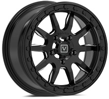 15X7 5 4 5 45MM VALOR V15 BEADLOCK WHEELS SATIN BLACK MILLED